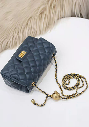 Adele Flap Small Bag With Adjusting Ball Navy
