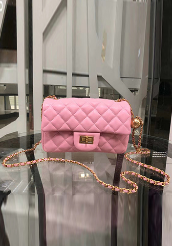 Adele Flap Small Bag With Adjusting Ball Pink