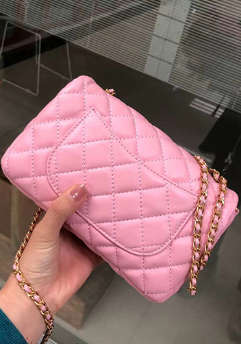 Adele Flap Small Bag With Adjusting Ball Pink