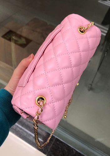 Adele Flap Small Bag With Adjusting Ball Pink