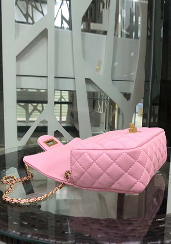 Adele Flap Small Bag With Adjusting Ball Pink