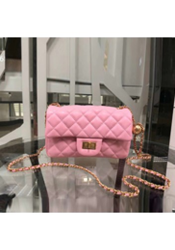 Adele Flap Small Bag With Adjusting Ball Pink