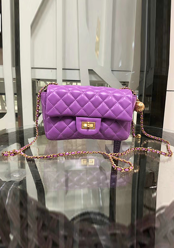 Adele Flap Small Bag With Adjusting Ball Purple