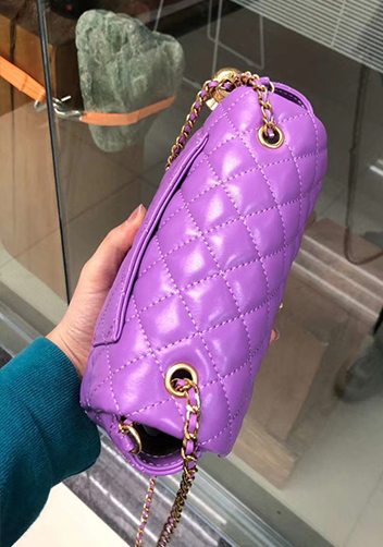 Adele Flap Small Bag With Adjusting Ball Purple