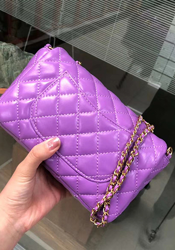 Adele Flap Small Bag With Adjusting Ball Purple