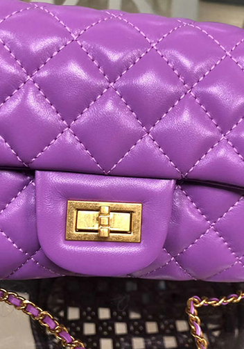 Adele Flap Small Bag With Adjusting Ball Purple