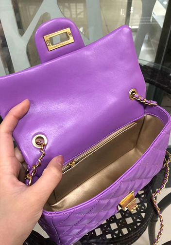 Adele Flap Small Bag With Adjusting Ball Purple