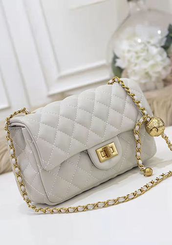 Adele Flap Small Bag With Adjusting Ball White