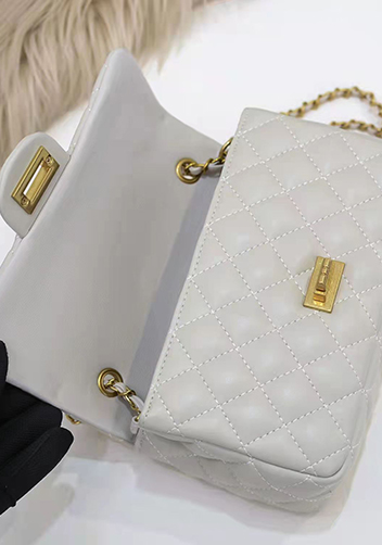 Adele Flap Small Bag With Adjusting Ball White