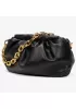 Dina Vegan Leather Clutch Chain Bag Black