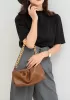 Dina Vegan Leather Clutch Chain Bag Brown