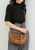 Dina Vegan Leather Clutch Chain Bag Brown
