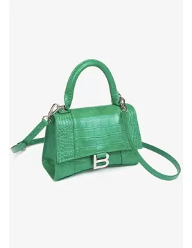 Bonnie Vegan Croc Leather Shoulder Bag Green