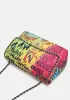 Adele Flap Large Bag Vegan Chain Trim Graffiti Multicolour