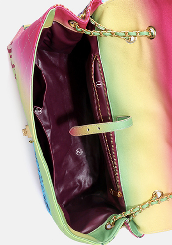 Adele Flap Large Bag Vegan Chain Trim Graffiti