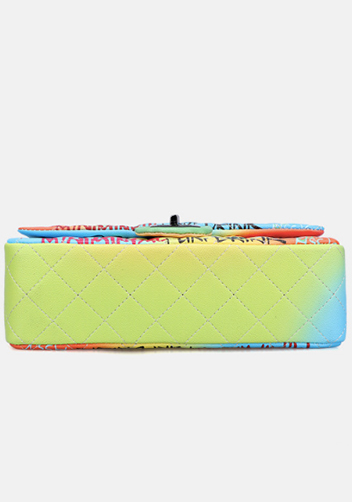 Adele Flap Medium Bag Vegan Leather Graffiti