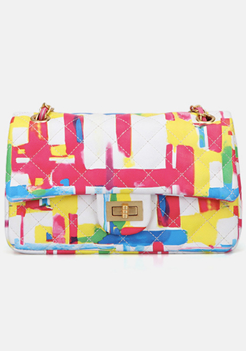Adele Flap Medium Bag Vegan Leather Multicolor