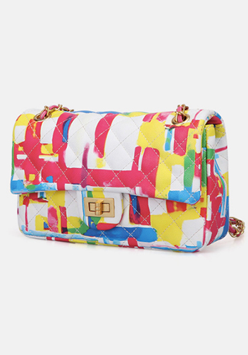 Adele Flap Medium Bag Vegan Leather Multicolor