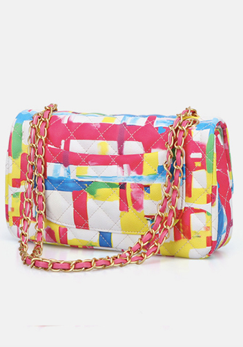 Adele Flap Medium Bag Vegan Leather Multicolor