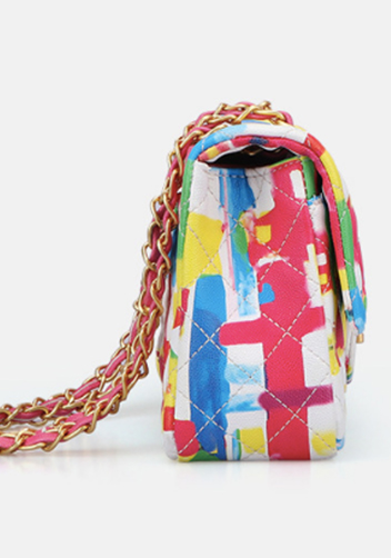 Adele Flap Medium Bag Vegan Leather Multicolor