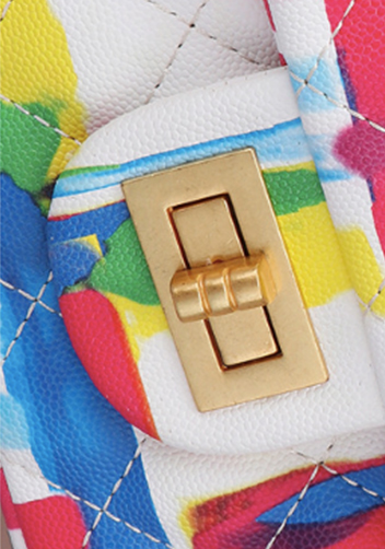 Adele Flap Medium Bag Vegan Leather Multicolor