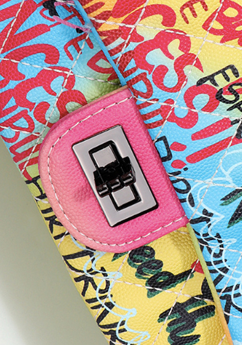 Adele Flap Small Bag Vegan Graffiti Multicolor