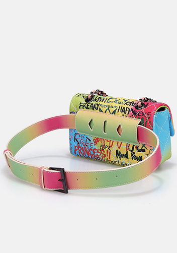 Adele Flap Small Bag Vegan Graffiti Multicolor