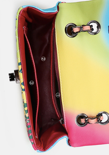 Adele Flap Small Bag Vegan Graffiti Multicolor