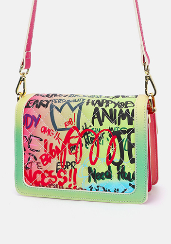 Ariadna Shoulder Bag Vegan Leather Graffiti