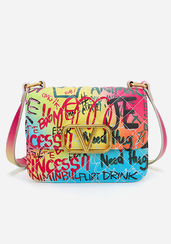 Ariadna Shoulder Small Bag Vegan Leather Graffiti