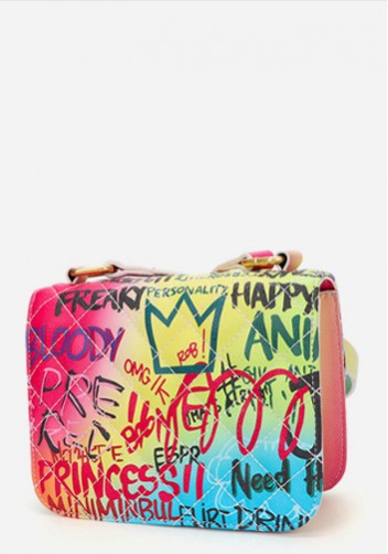 Ariadna Shoulder Small Bag Vegan Leather Graffiti