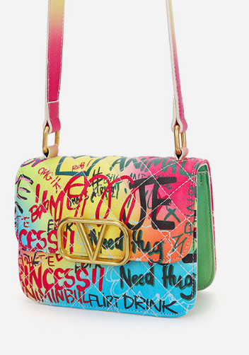 Ariadna Shoulder Small Bag Vegan Leather Graffiti