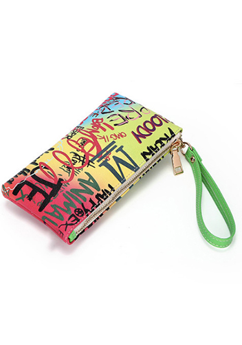 Clutch Bag Vegan Leather Graffiti