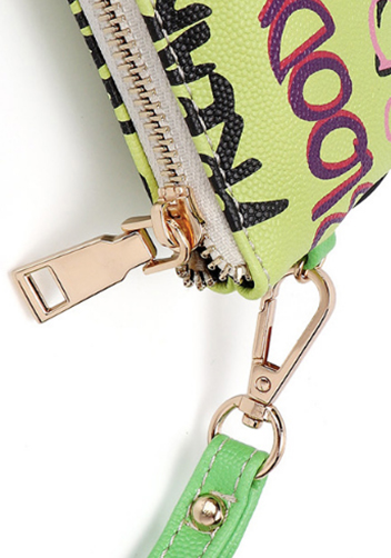 Clutch Bag Vegan Leather Graffiti