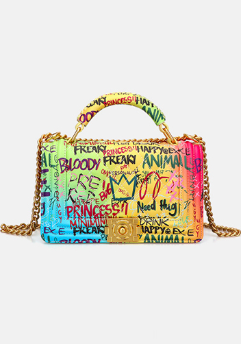 Ingrid Shoulder Bag Vegan Leather Graffiti