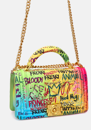 Ingrid Shoulder Bag Vegan Leather Graffiti