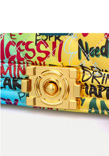 Ingrid Shoulder Bag Vegan Leather Graffiti