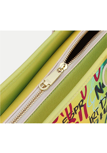 Shipping Tote Bag Vegan Leather Graffiti