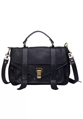 The Cartable Leather Bag Black