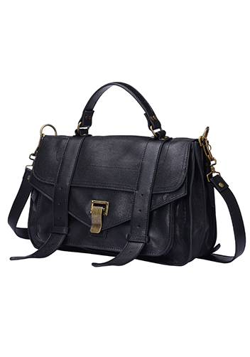 The Cartable Leather Bag Black