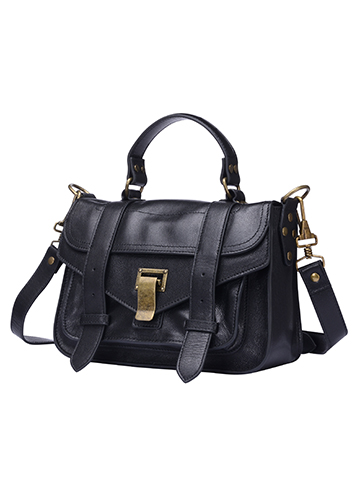 The Cartable Leather Small Bag Black