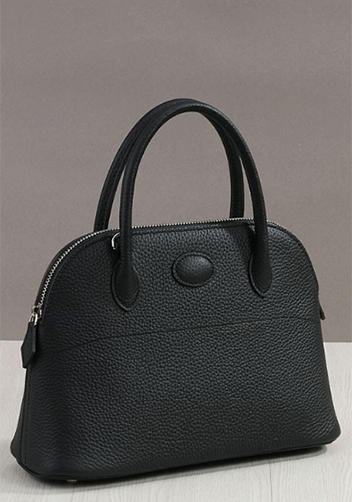 Danielle Leather Shoulder Medium Bag Black
