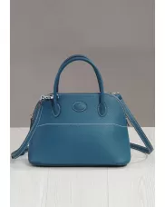 Danielle Leather Shoulder Medium Bag Blue