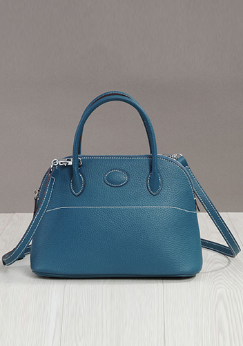Danielle Leather Shoulder Medium Bag Blue