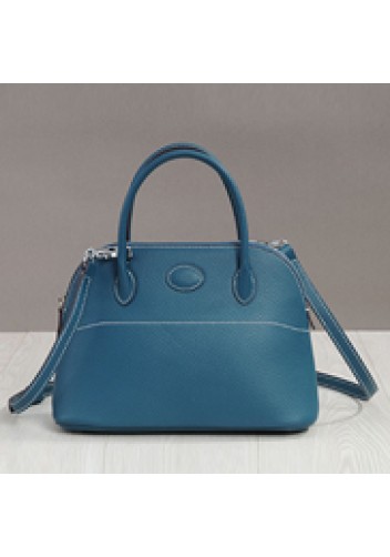 Danielle Leather Shoulder Medium Bag Blue