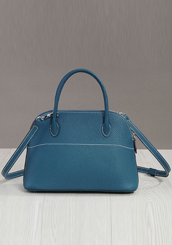 Danielle Leather Shoulder Medium Bag Blue