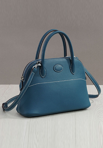 Danielle Leather Shoulder Medium Bag Blue