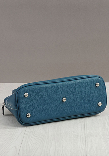 Danielle Leather Shoulder Medium Bag Blue