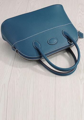 Danielle Leather Shoulder Medium Bag Blue