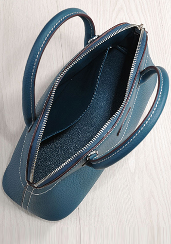 Danielle Leather Shoulder Medium Bag Blue